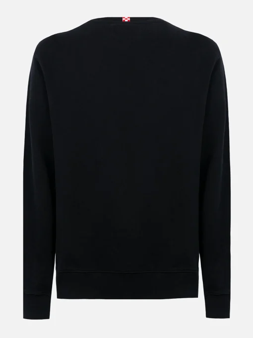 Man black sweatshirt Soho with St. Barth embroidery