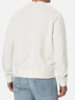 Man blue navy sweatshirt Soho with Non sono bello, piaccioo! embroidery | VACANZE DI NATALE SPECIAL EDITION