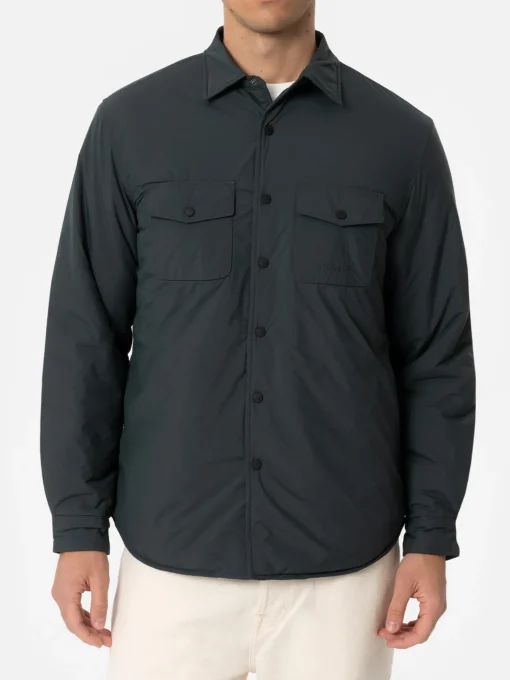 Man British green overshirt Chalet with St. Barth embroidery