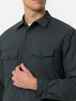 Man British green overshirt Chalet with St. Barth embroidery