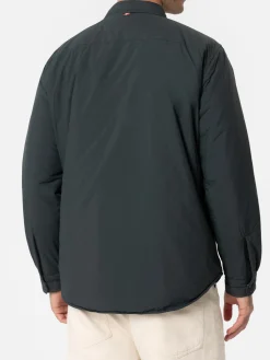 Man British green overshirt Chalet with St. Barth embroidery