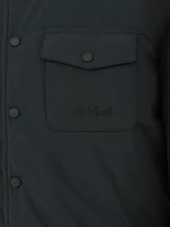 Man British green overshirt Chalet with St. Barth embroidery