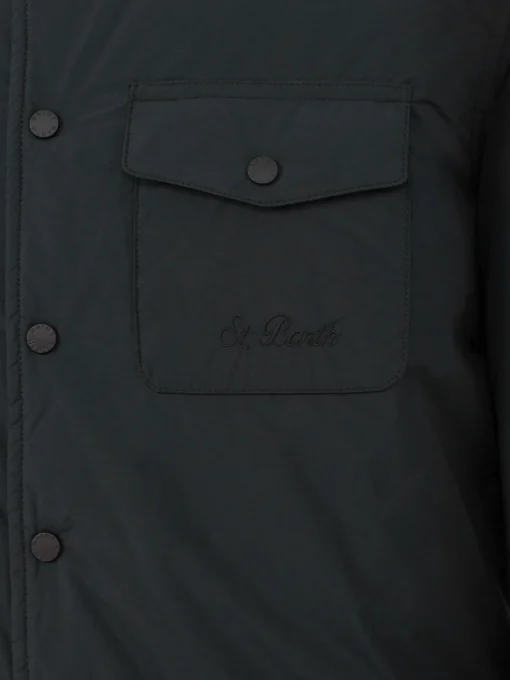 Man British green overshirt Chalet with St. Barth embroidery