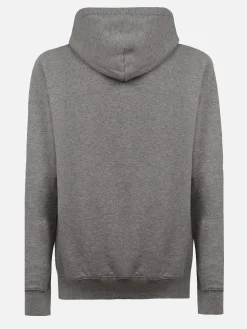 Man mélange grey sweatshirt Tribeca with St. Barth embroidery