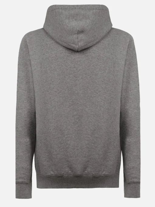 Man mélange grey sweatshirt Tribeca with St. Barth embroidery