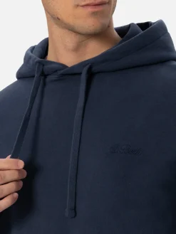 Man navy blue sweatshirt Tribeca with St. Barth embroidery