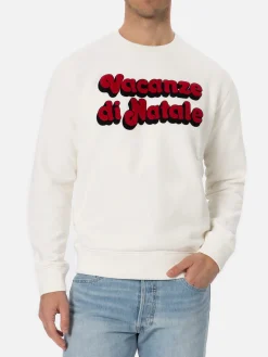 Man off-white sweatshirt Soho with Vacanze di Natale logo print | VACANZE DI NATALE SPECIAL EDITION