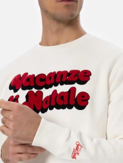 Man off-white sweatshirt Soho with Vacanze di Natale logo print | VACANZE DI NATALE SPECIAL EDITION