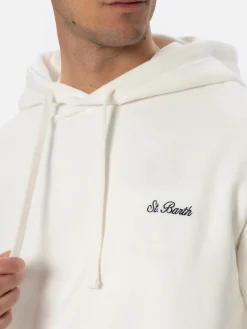 Man off-white sweatshirt Tribeca with St. Barth embroidery