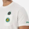Man white cotton t-shirt Connor with ducky and watch print