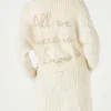 Maxi cardigan da donna con ricamo e cintura
