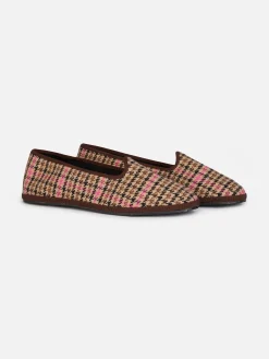 Mocassino pantofola da donna pied de poule | MY CHALOM SPECIAL EDITION