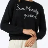 Morbida maglia da donna girocollo con ricamo Sun Moritz Queen