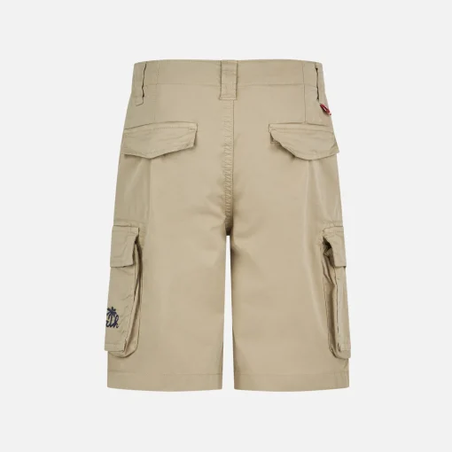 Pantaloncini cargo da bambino in cotone beige