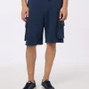Pantaloncini cargo da uomo blu navy Cargy