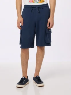 Pantaloncini cargo da uomo blu navy Cargy