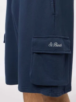 Pantaloncini cargo da uomo blu navy Cargy