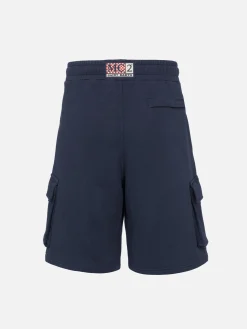 Pantaloncini cargo da uomo blu navy Cargy