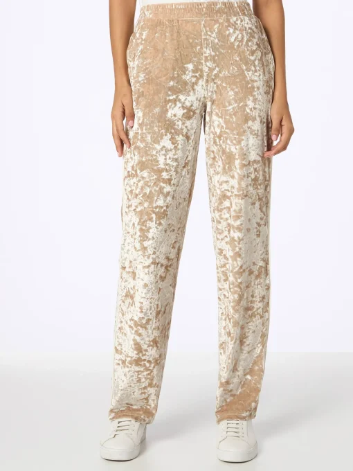 Pantaloni da donna in ciniglia Yvonne beige