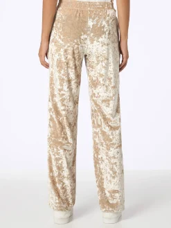Pantaloni da donna in ciniglia Yvonne beige