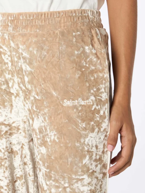 Pantaloni da donna in ciniglia Yvonne beige