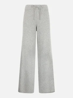 Pantaloni da donna in maglia grigio mélange Cambon