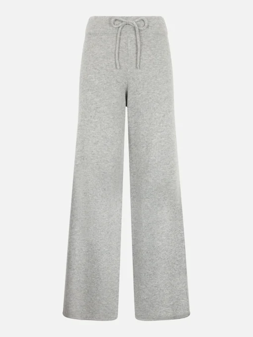 Pantaloni da donna in maglia grigio mélange Cambon