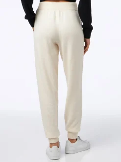 Pantaloni da jogging bianchi da donna in maglia
