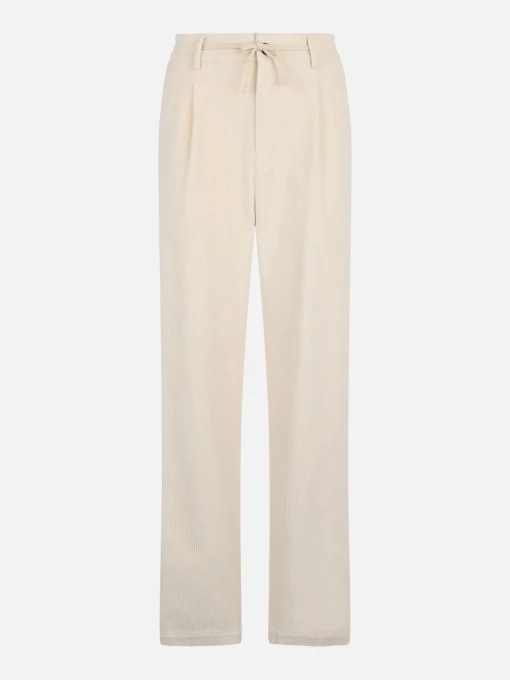 Pantaloni da uomo in velluto a coste bianco sporco Fuji