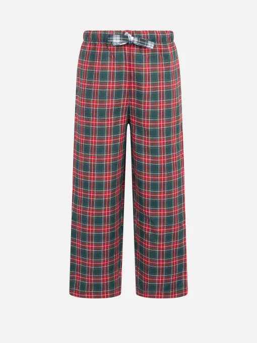 Pantaloni del pigiama da bambina con stampa tartan
