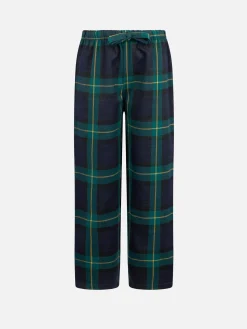 Pantaloni del pigiama da bambino con stampa tartan