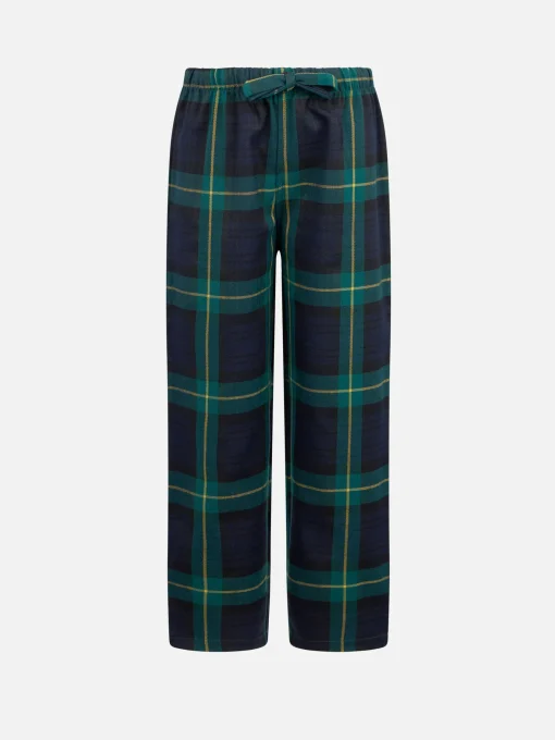 Pantaloni del pigiama da bambino con stampa tartan