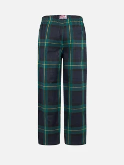 Pantaloni del pigiama da bambino con stampa tartan