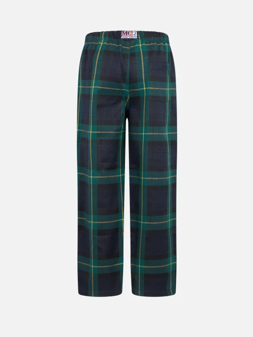Pantaloni del pigiama da bambino con stampa tartan