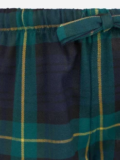 Pantaloni del pigiama da bambino con stampa tartan