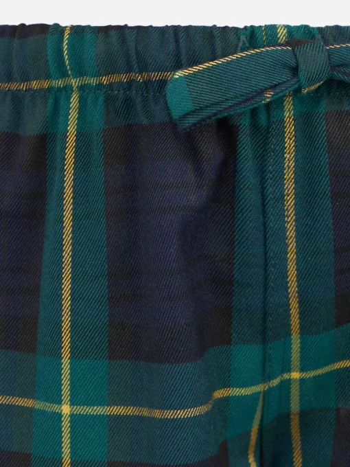 Pantaloni del pigiama da bambino con stampa tartan