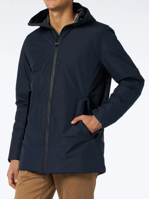 Parka da uomo Voyager blu con cappuccio