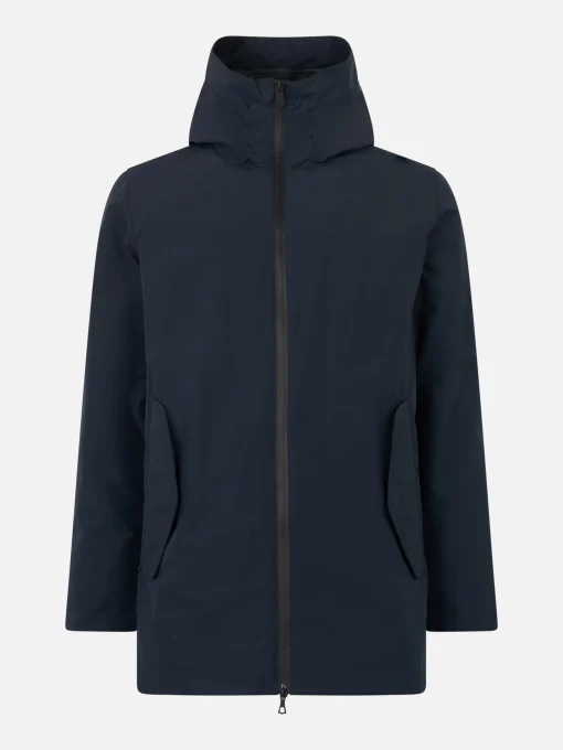 Parka da uomo Voyager blu con cappuccio