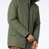 Parka da uomo Voyager verde militare con cappuccio