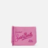 Pink lurex pochette Aline with logo embroidery