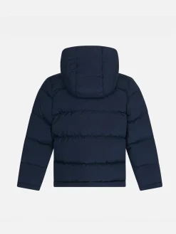 Piumino imbottito da bambino con cappuccio fodera tartan