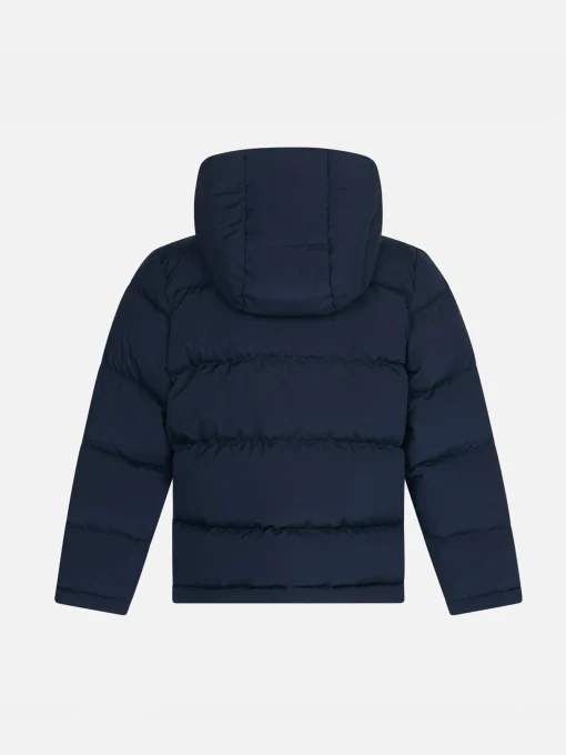 Piumino imbottito da bambino con cappuccio fodera tartan