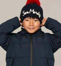 Piumino imbottito da bambino con cappuccio fodera tartan