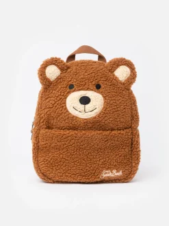 Plush backpack with teddy shape