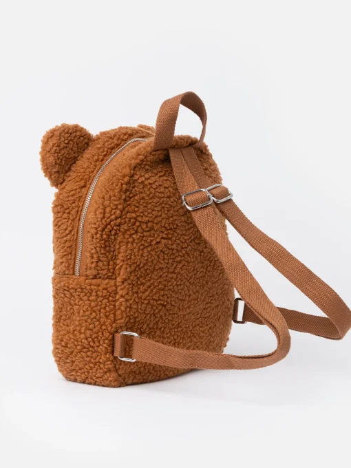 Plush backpack with teddy shape