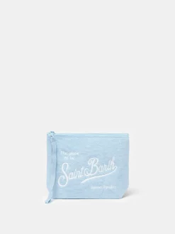 Pochette Aline in spugna azzurra