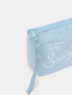Pochette Aline in spugna azzurra