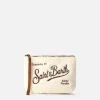 Pochette teddy Aline bianco sporco con ricamo logo