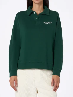 Polo da donna verde Berenice con St Barth sport club
