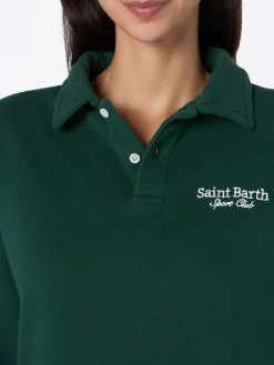 Polo da donna verde Berenice con St Barth sport club